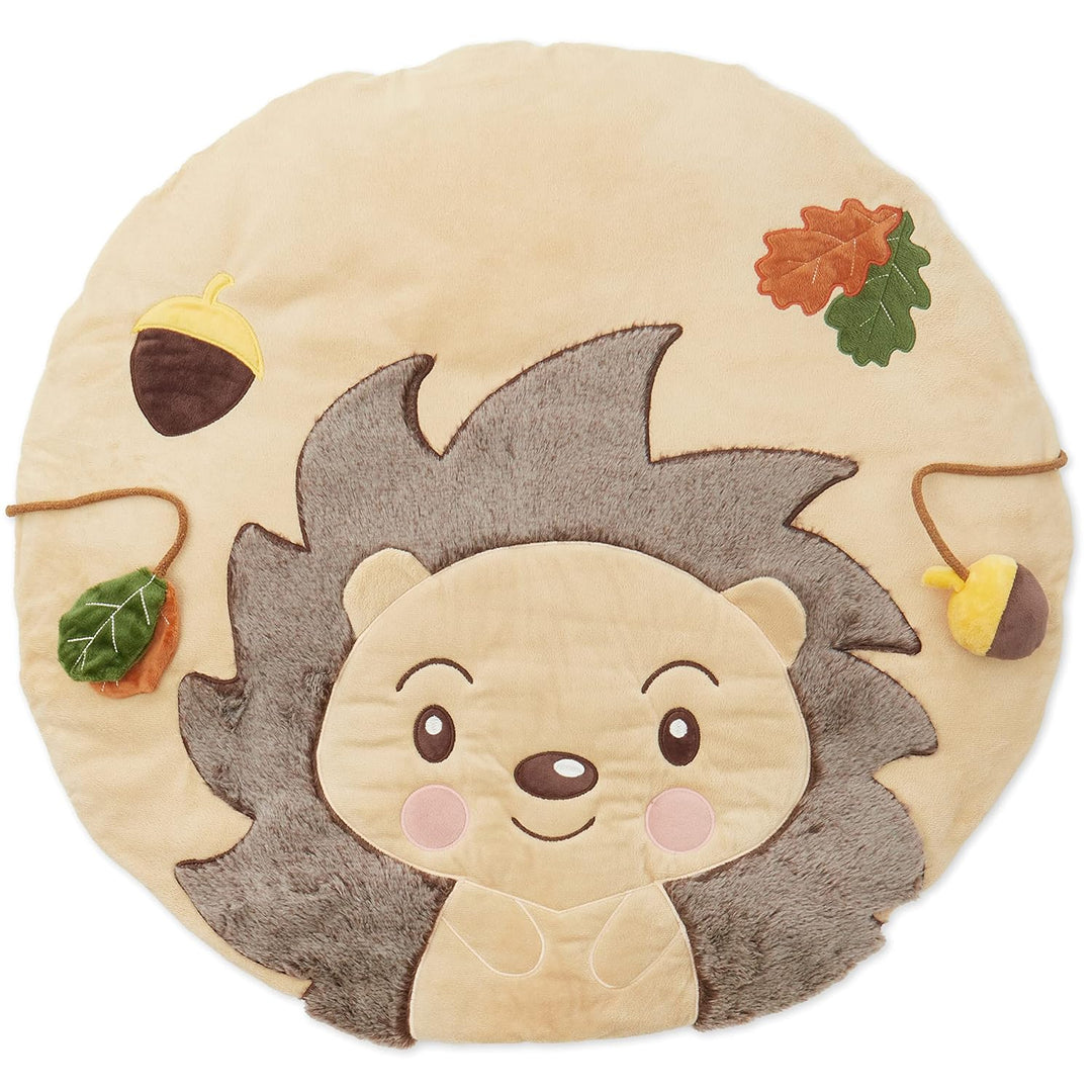 Bieco Baby Krabbeldecke Ø 70 cm | Igel Motiv Activity Decke Baby | Krabbeldecke für Baby | Geeignet