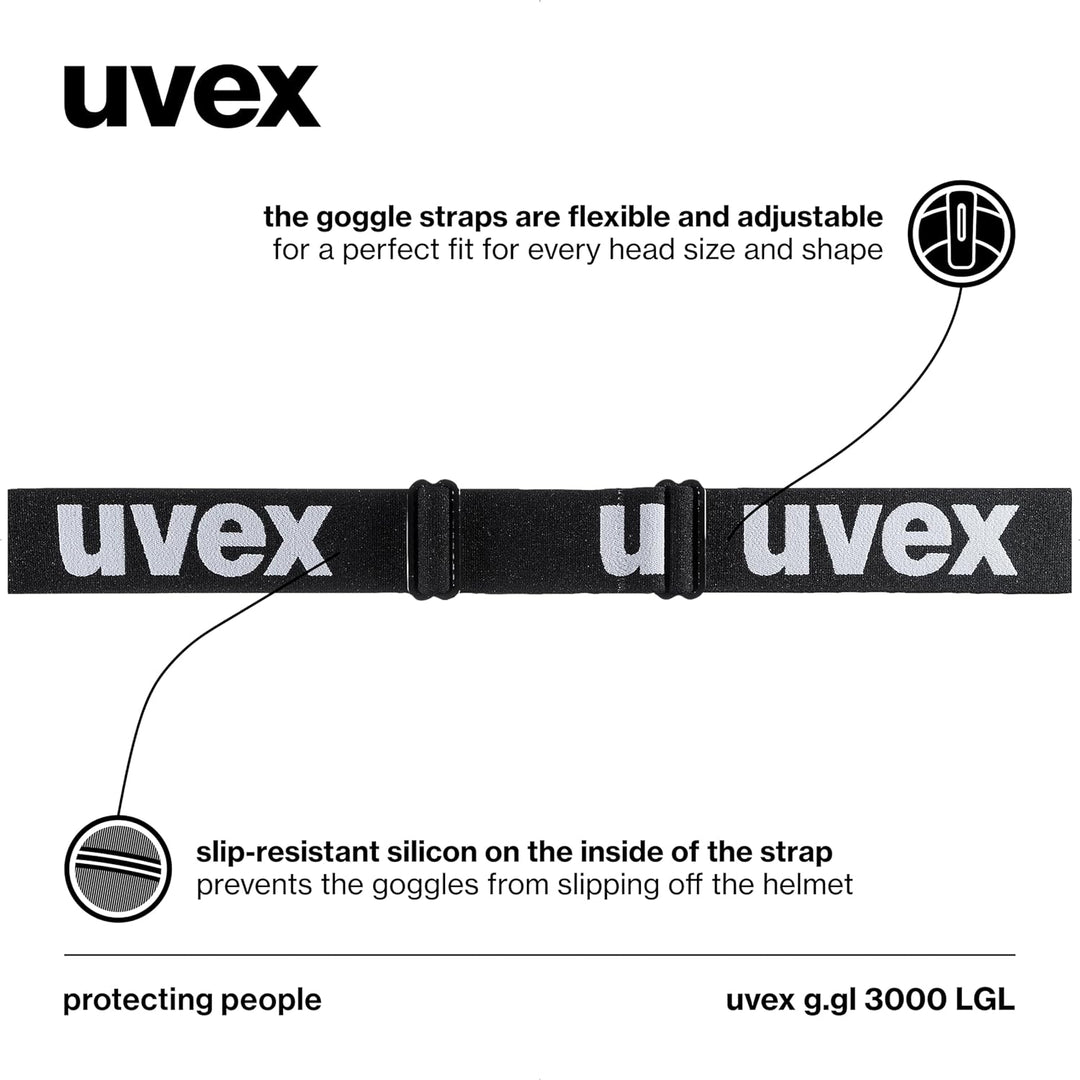 uvex g.gl 3000 LGL - Skibrille für Damen und Herren - konstrastverstärkend - vergrössertes, beschlag