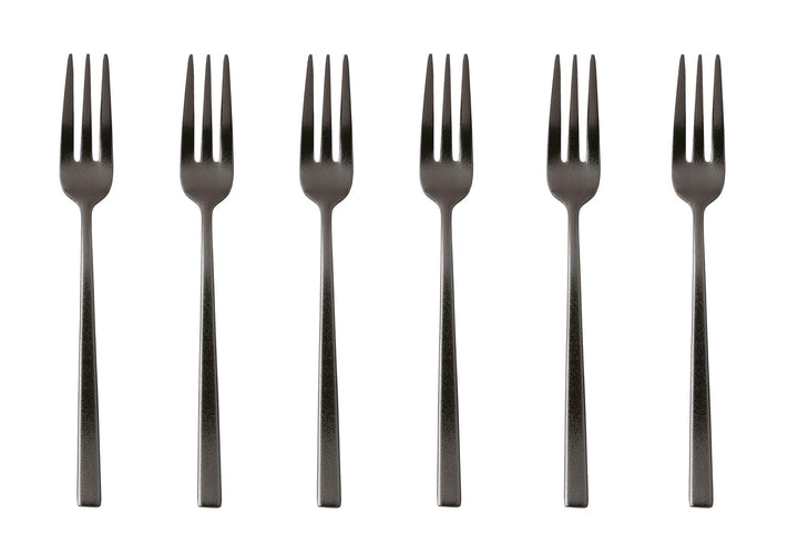 Set 6 Kuchengabeln Edelstahl/PVD 2Black [SP]