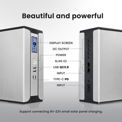 SKE Mini USV Stromversorgung 30000mAh Akku Stromausfall UPS USV 230V Unterbrechungsfreie Stromversor