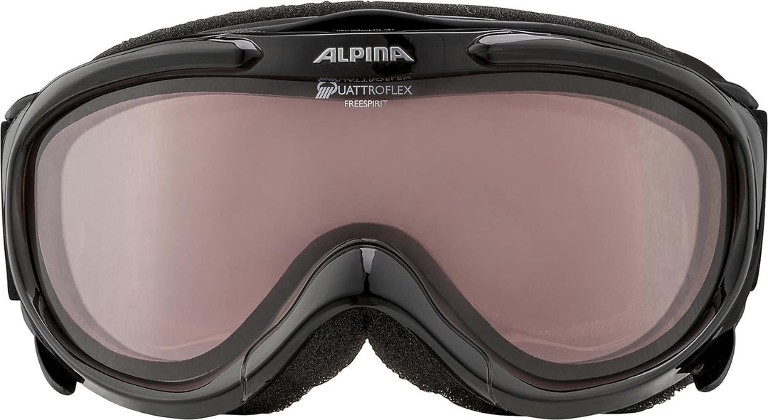 ALPINA Skibrille Freespirit One size schwarz transparent qlh (black transparent qlh), schwarz transp