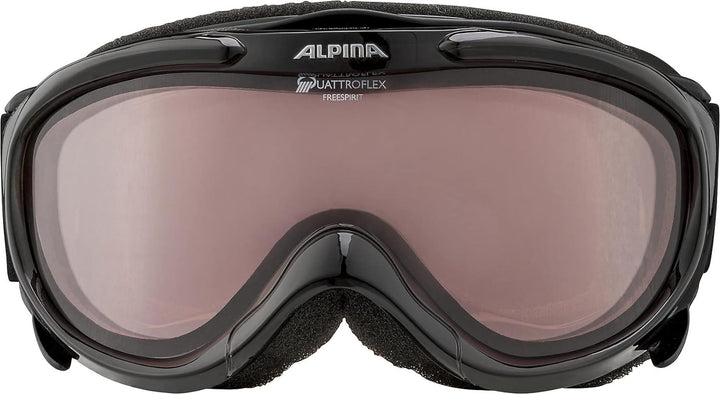 ALPINA Skibrille Freespirit One size schwarz transparent qlh (black transparent qlh), schwarz transp