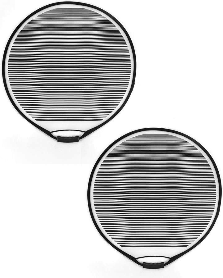 QWORK® 2 Stücke Ausbeulwerkzeug 80cm, Dellenreflektorboard, mit Tasche, Faltbar, für Fix Karosserie
