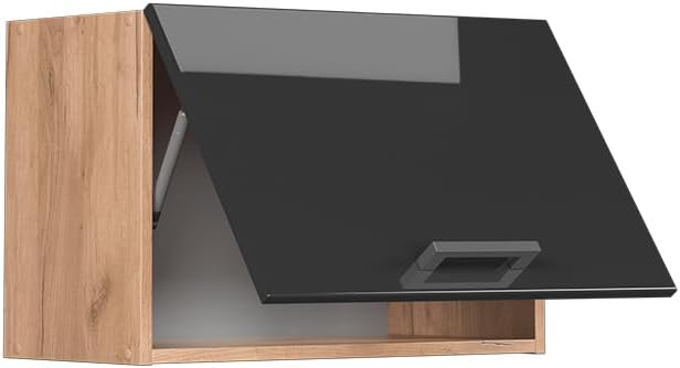 Vicco Hängeschrank R-Line, Anthrazit Hochglanz/Goldkraft Eiche, 60 cm Flach Anthrazit Hochglanz Häng