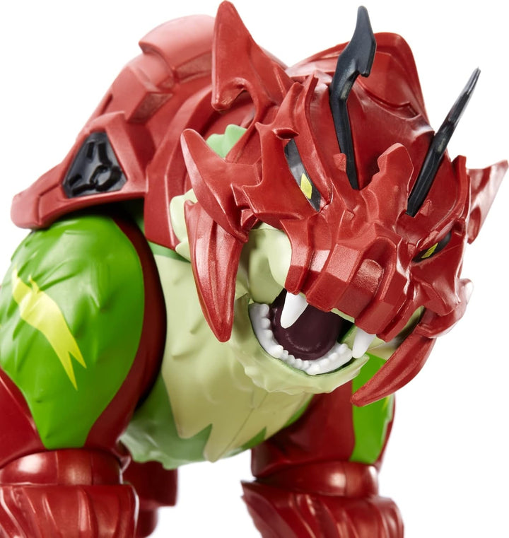 Masters of the Universe HDY31 - He-Man & MOTU Battle Cat Actionfigur (ca. 14cm) mit Power-Attack-Bew