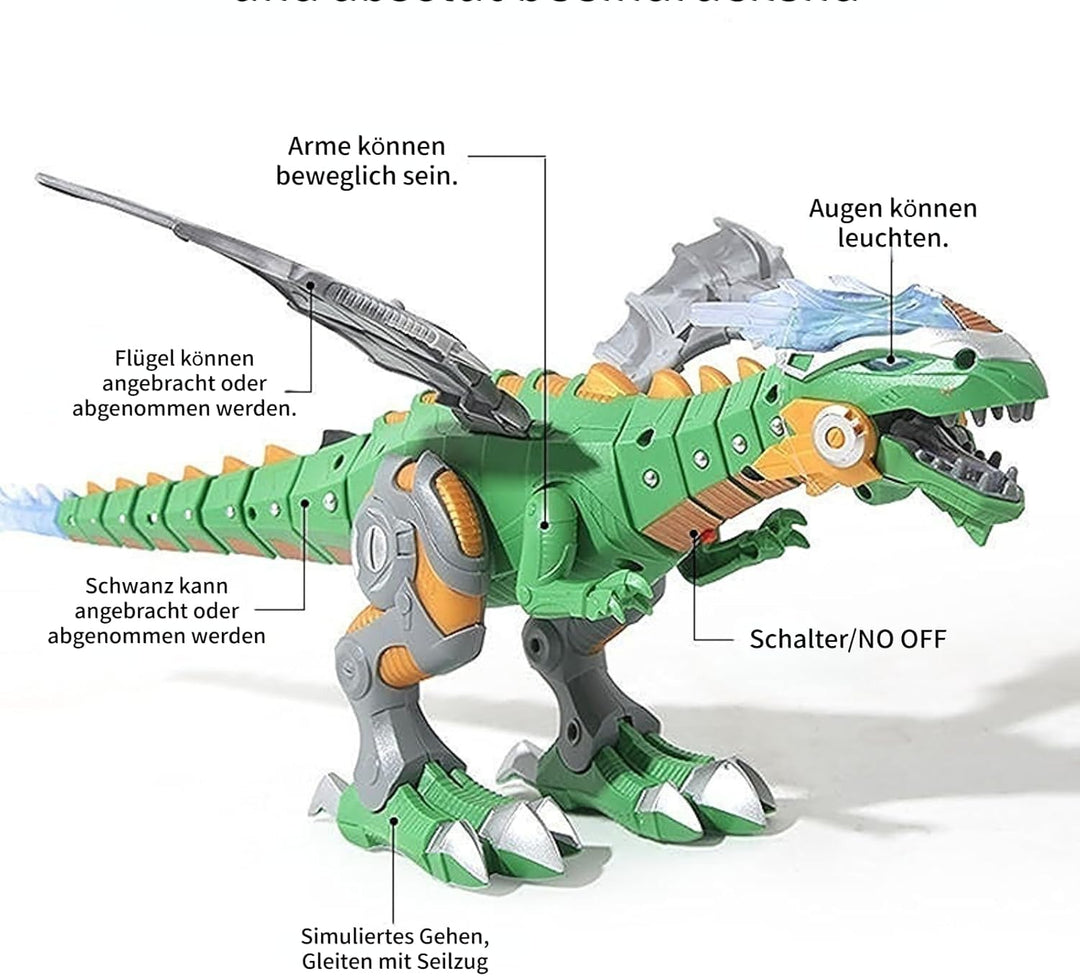 Srliya Nebelsprühroboter, Drachenspielzeug, für Kinder, Wandelnder Dinosaurier, Feuerspeiendes Wasse