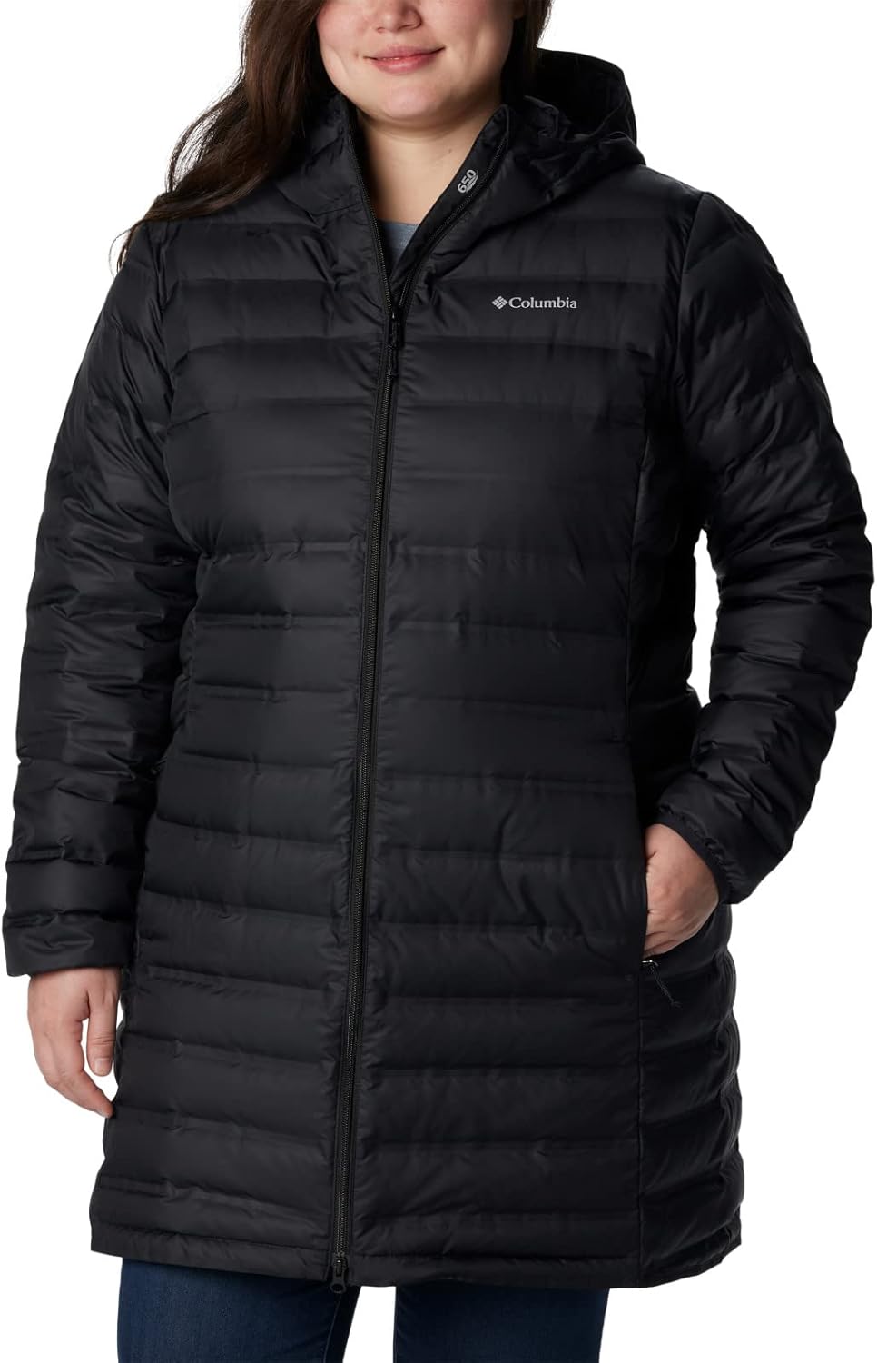 Columbia Lake 22 Daunen-Kapuzenjacke für Damen, Schwarz
