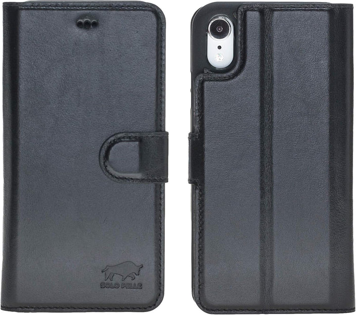 Solo Pelle Lederhülle Harvard kompatibel für das Apple iPhone XS Max inklusive abnehmbare Hülle mit