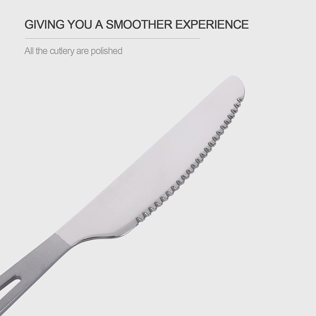 Boundless Voyage Outdoor Titan Löffel Gabel Stroh Messer Essstäbchen ultraleicht tragbar Picknick Be