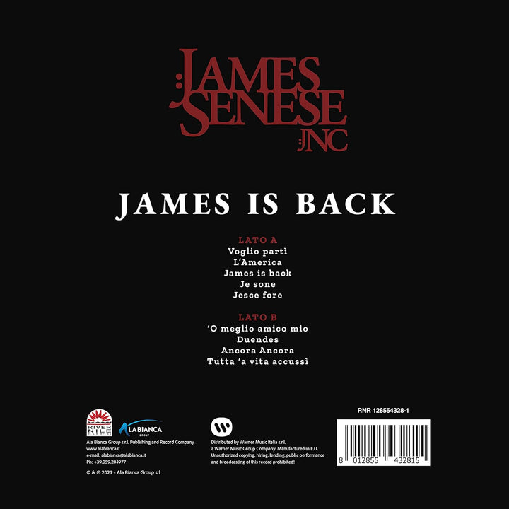 James Is Back, Vinyl