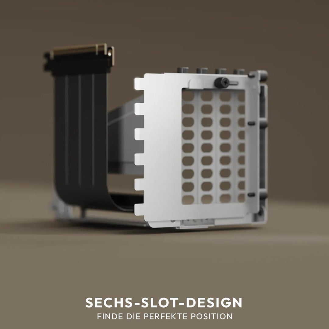 HAVN Universal Vertical GPU Kit Weiss – Vertikale Grafikkarten-Halterung mit PCIe 5.0 Riser-Kabel (1