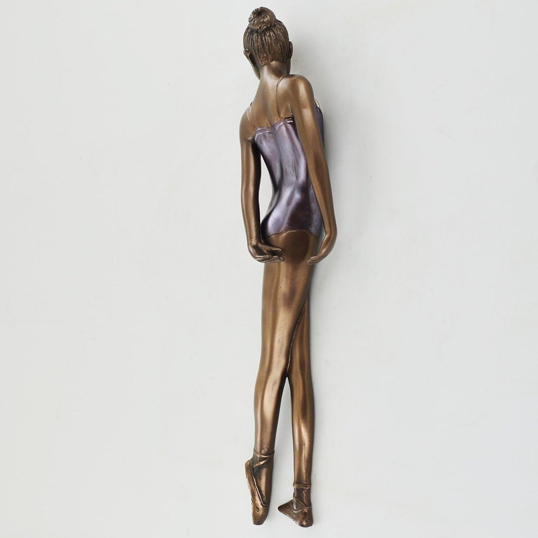 Wand-Dekofigur "Ballerina", Bronze, Art Deco