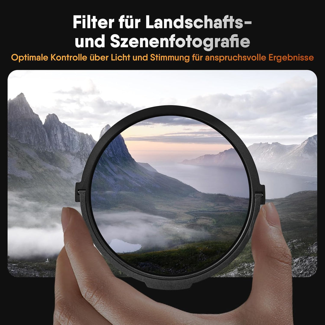 Rollei Filterhalter-Set MK 3. Rechteck-Filterhalter inkl. magnetischem CPL Filter,Adapterringen von