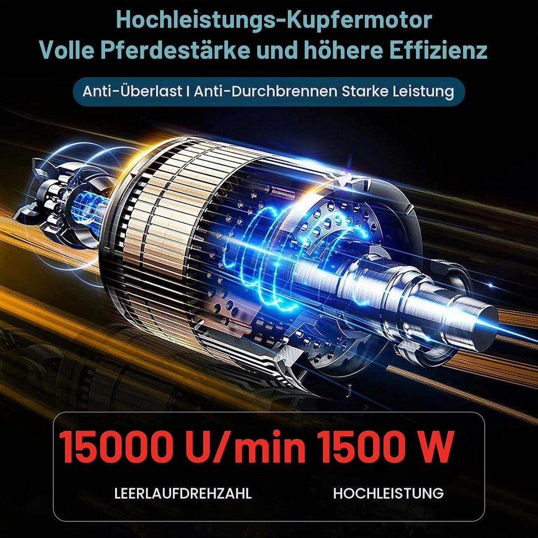 Akku Winkelschleifer 125mm, Kabelloser Trennschleifer mit 21V/7,5Ah Akku &amp; Ladegerät, 50mm Schnittti