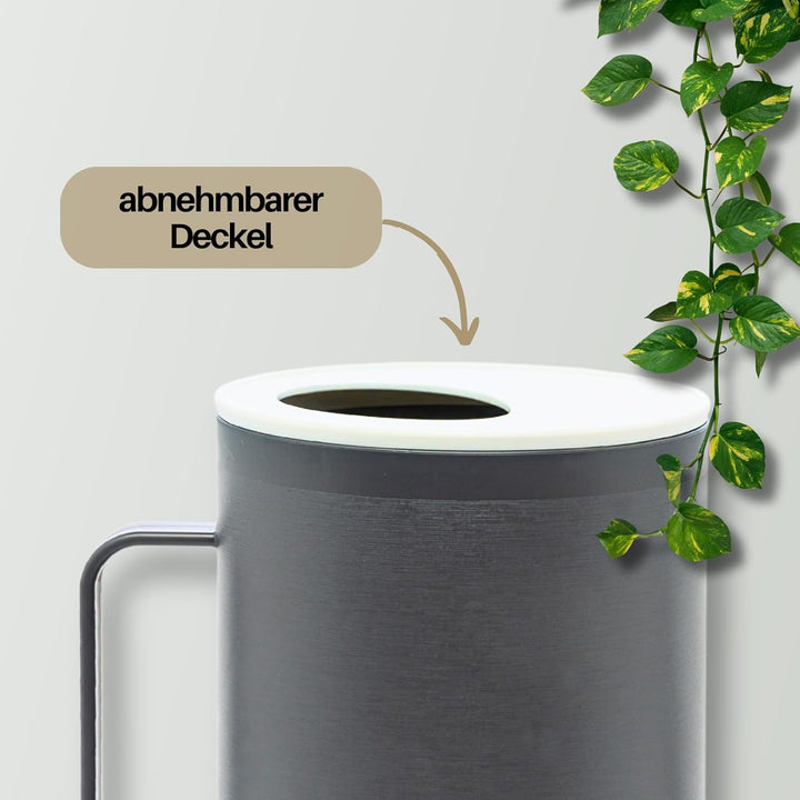 homiez Giesskanne Mug 1500ml 1,5l für Zimmerpflanzen/Balkon/Drinnen aus Kunststoff, mit langem Ausgi