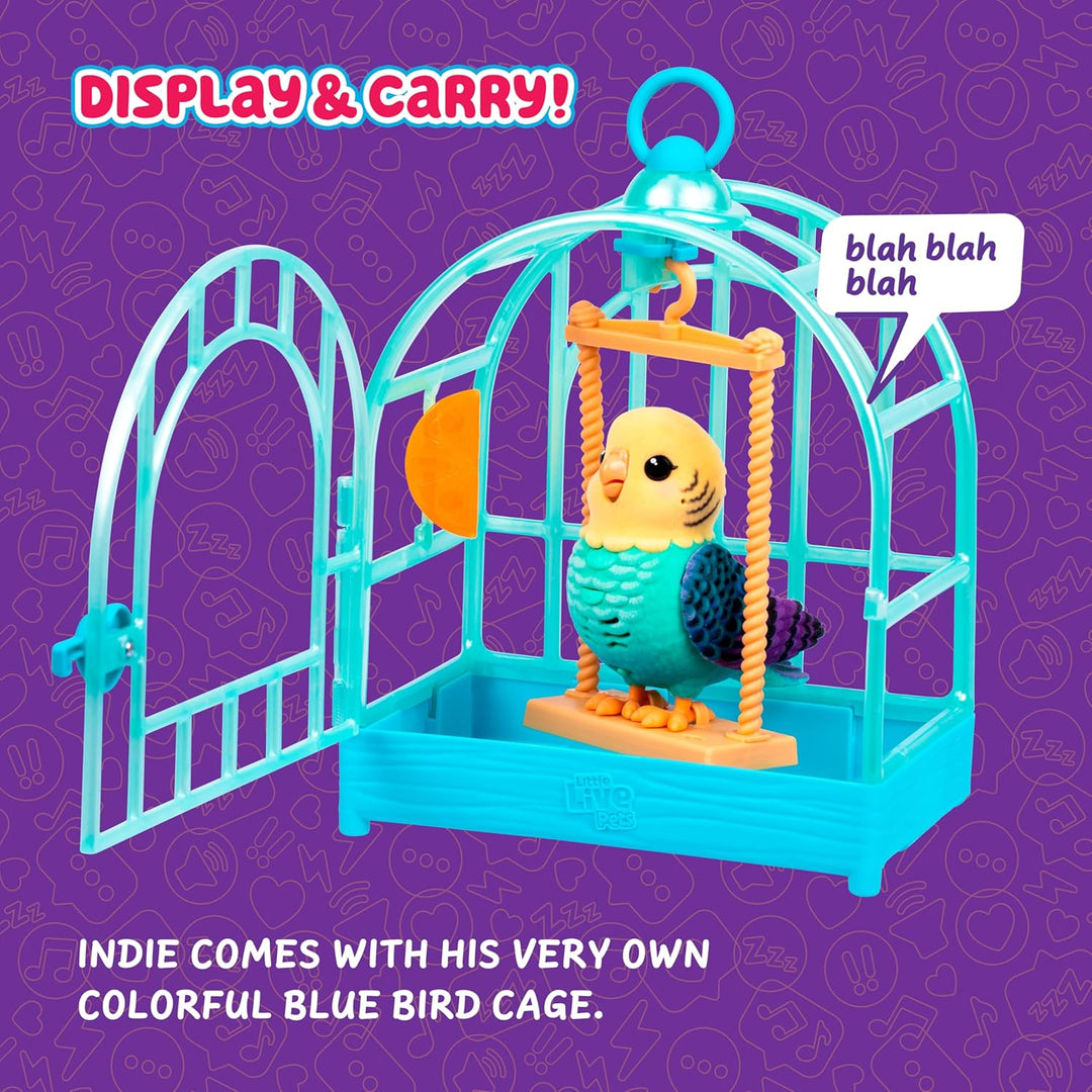 Little Live Pets My Really Real Bird & Cage – Indie, Interaktives, realistisches Vögelchen, Über 20