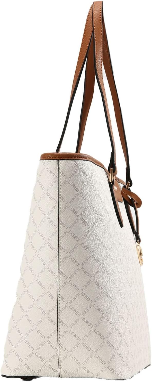 L.CREDI Handtasche Filiberta mit Label-Applikationen