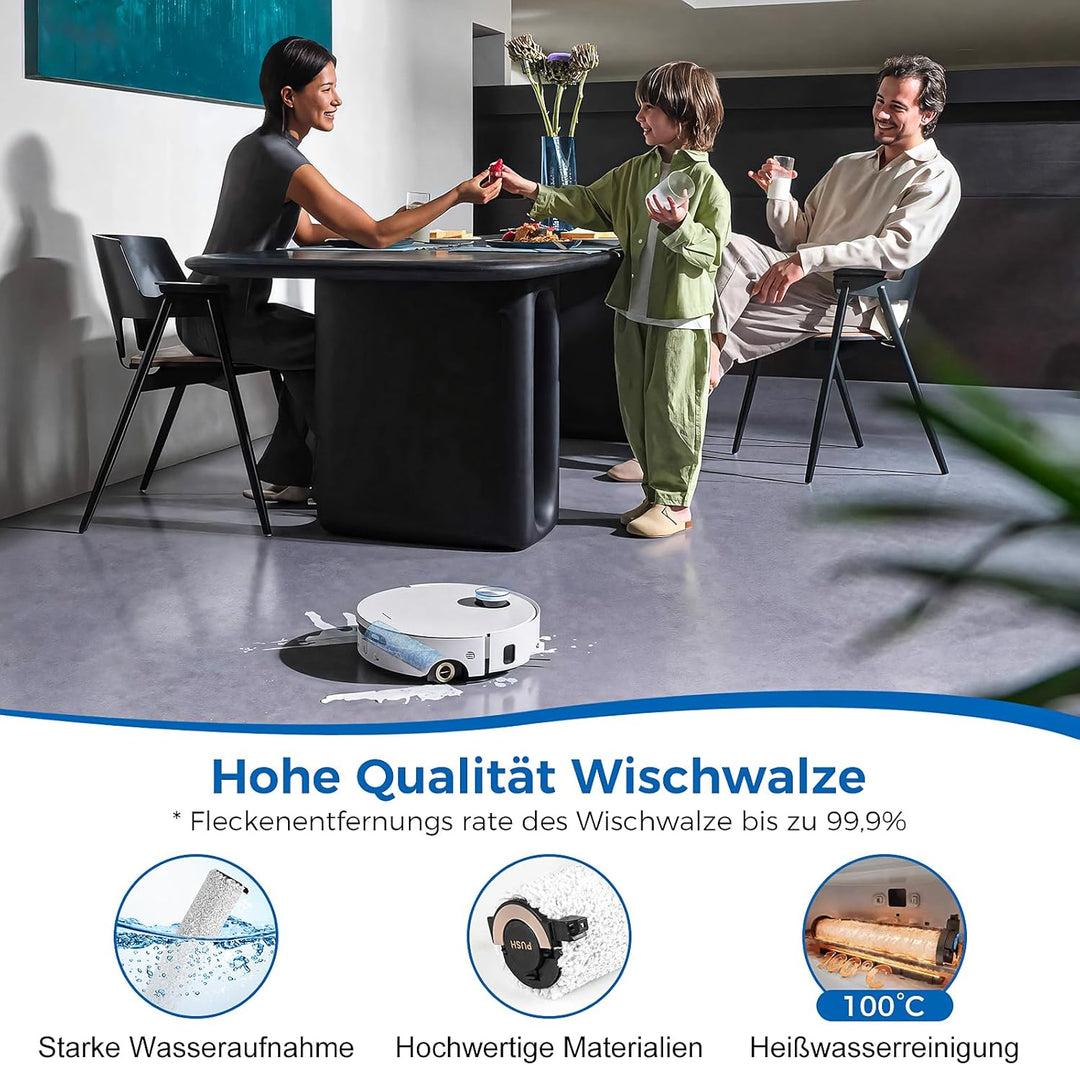 22 Stück Zubehör Set für Dreame Aqua10 Ultra Roller Complete Saugroboter, 2 Hauptbürste, 6 Staubbeut