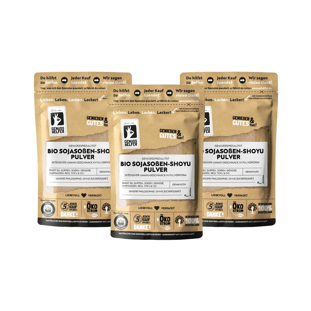 Bremer Gewürzhandel BIO Sojasauce Shoyu Pulver, 3 x 110g 330 g, 330 g