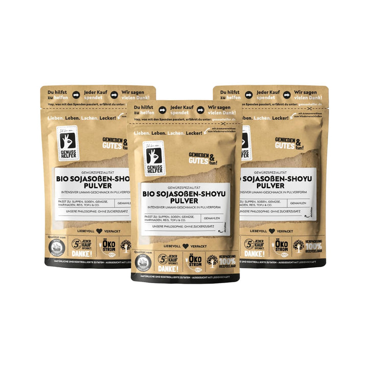 Bremer Gewürzhandel BIO Sojasauce Shoyu Pulver, 3 x 110g 330 g, 330 g