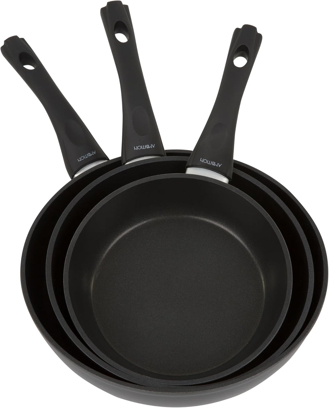AMBITION Pfannenset 3 teilig Magnat Pfanne 20/24/28 cm aus Aluminium geschmiedet Antihaftbeschichtun