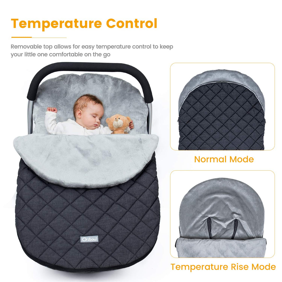 Orzbow Winter Baby Fusssack für Babyschale,Frühjahr Universal Einschlagdecke für Autositz & Maxi-Cos