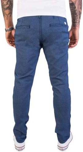 Rock Creek Herren Chino Hose Slim Fit Business Hosen RC-2154 29W / 30L Blau, 29W / 30L Blau