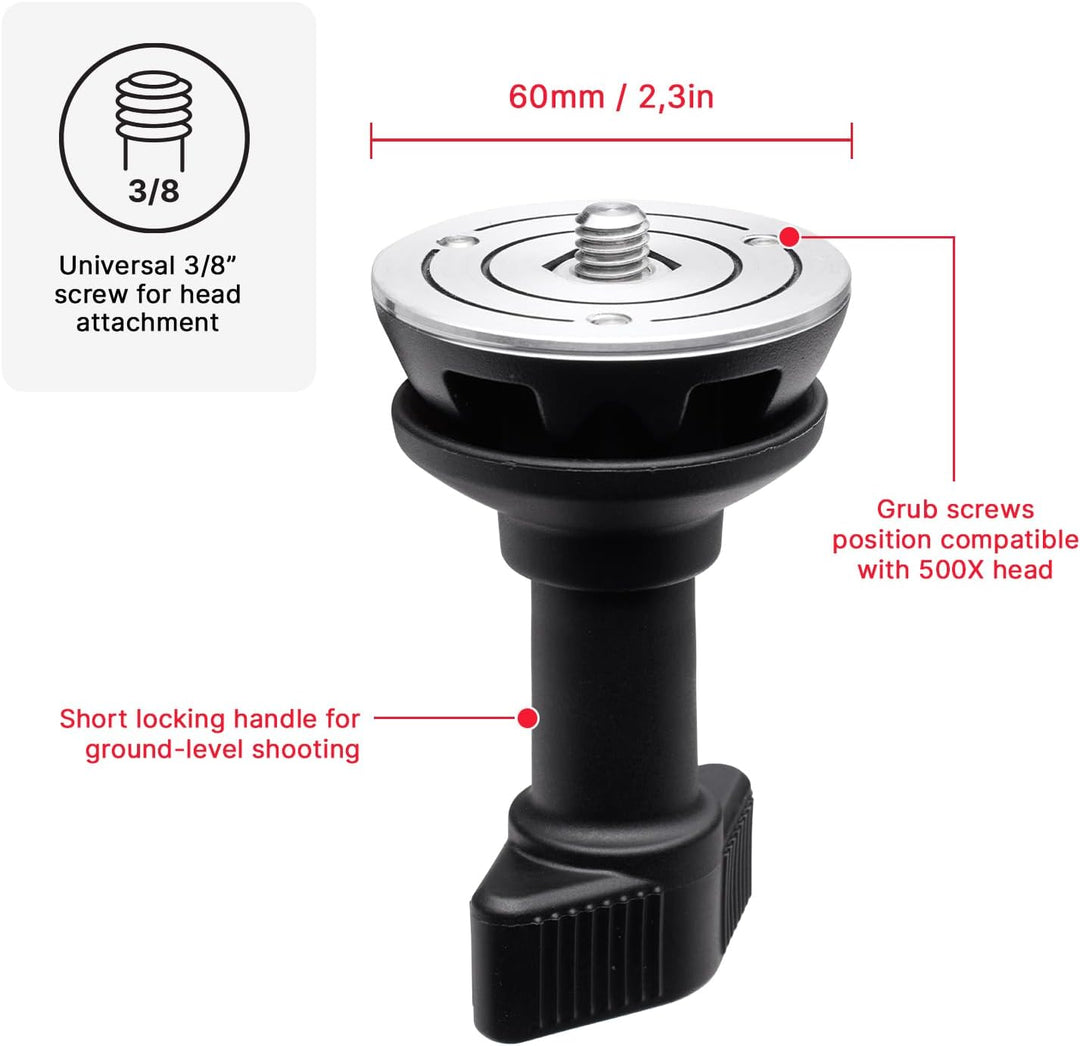 Manfrotto 60 Mm Halbschalen‑Adapter zum Einsatz von 60‑mm‑Flachbasis‑Köpfen an 60‑mm‑Schalen‑Stative