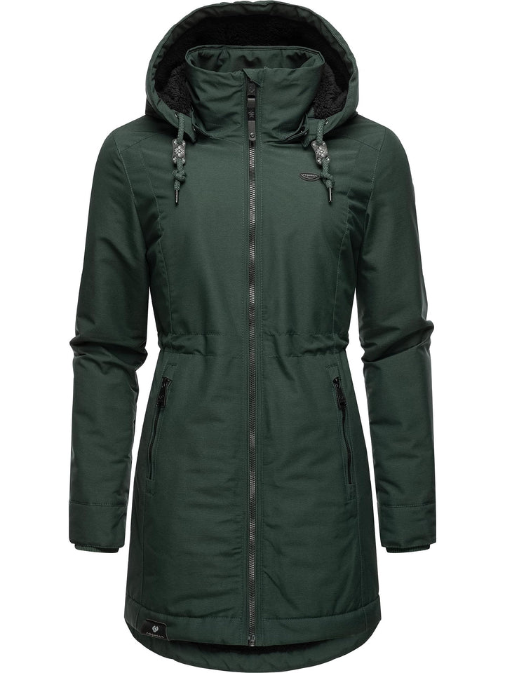 Ragwear Damen Wintermantel Warmer Parka lang wasserdicht mit Abnehmbarer Kapuze Dakkota XS-6XL XS Da