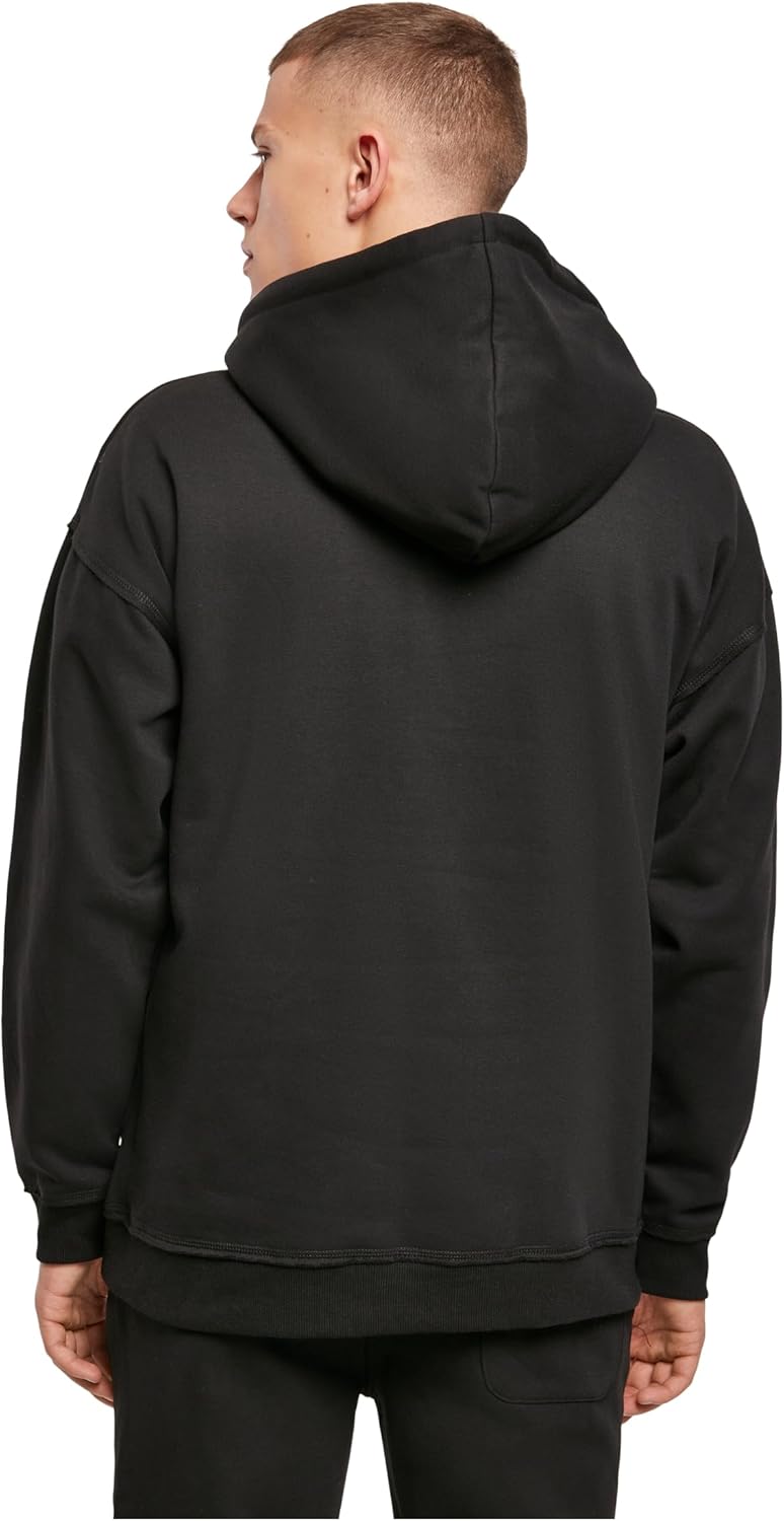 Build Your Brand Men's Oversize Hoody Hoodie, Black, L