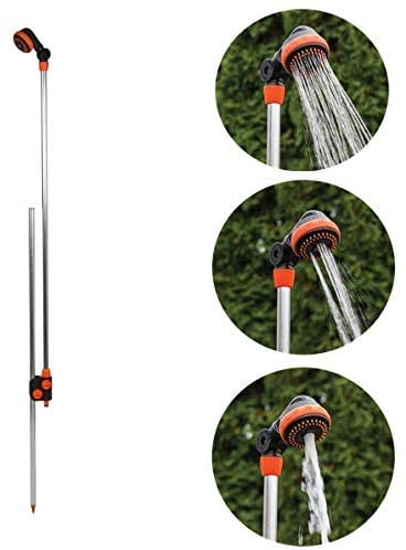 rg-vertrieb Gartendusche Gartenbrause mit Erdspiess Alu 150-210cm Pooldusche Campingdusche