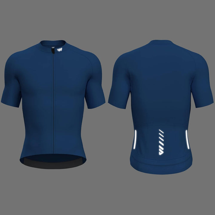 Lo.gas Radtrikot Herren Kurzarm, Rennrad Trikot Durchgehender Reissverschluss mit 3 Taschen XL Kurza