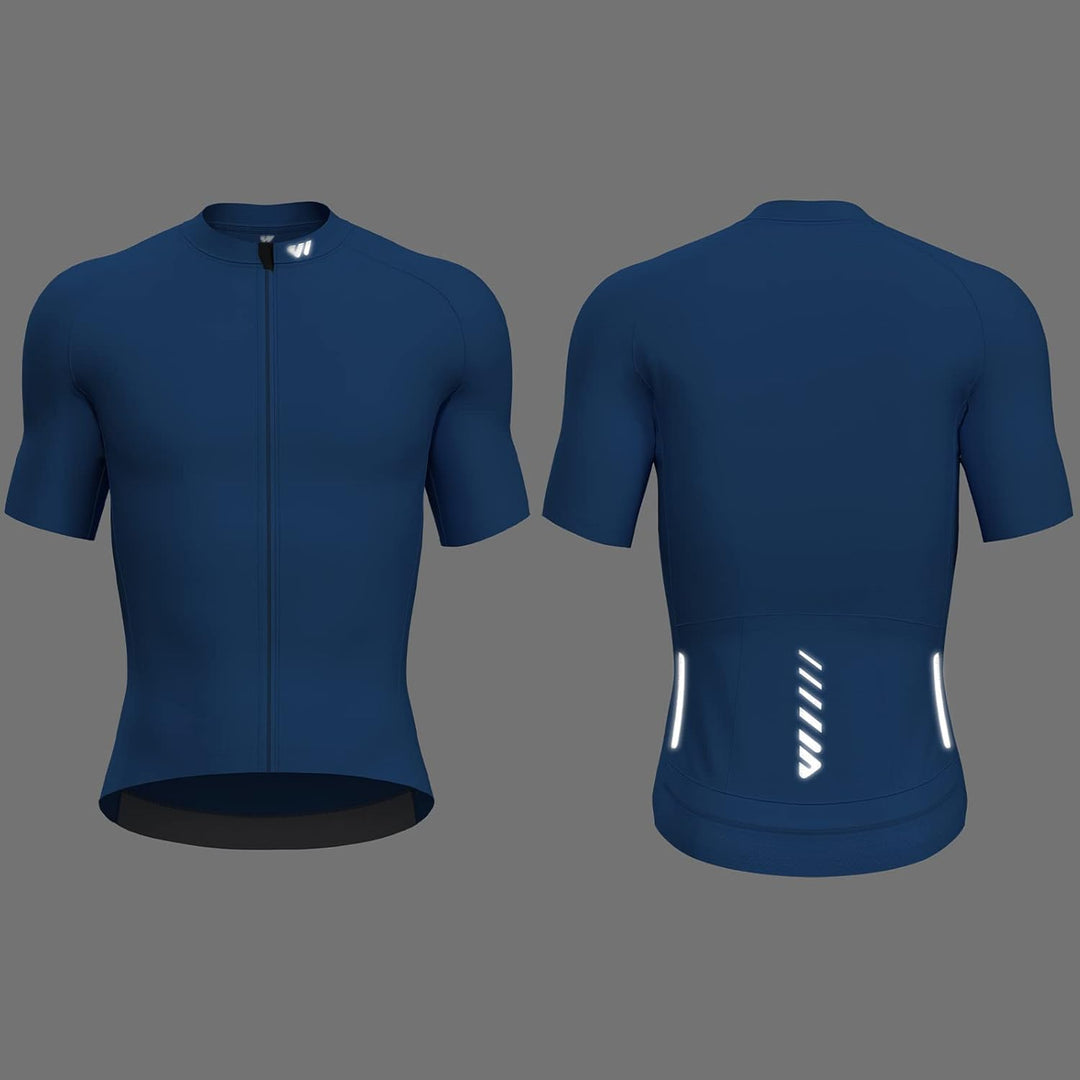 Lo.gas Radtrikot Herren Kurzarm, Rennrad Trikot Durchgehender Reissverschluss mit 3 Taschen S Kurzar
