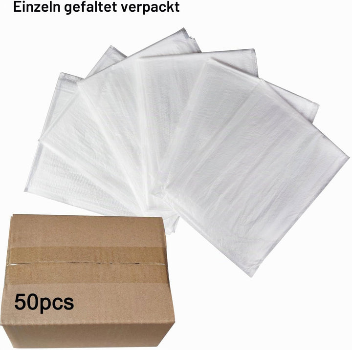 Einweg-Autositzbezüge aus Kunststoff, Fahrzeugsitzschutz, dick/einzeln gefaltet (20 g x 50 Stück)