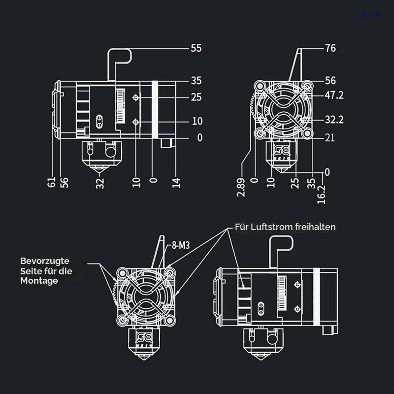 BIQU H2 V2S Direct Drive Dual Gear Metal Extruder