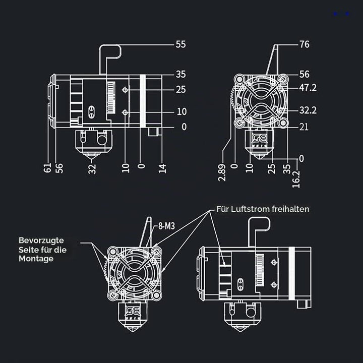 BIQU H2 V2S Direct Drive Dual Gear Metal Extruder