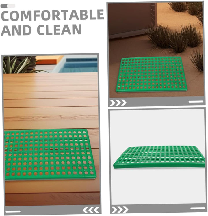 2 STÜCK Kaninchenkäfig Bodenplatten aus Abs Kunststoff mit Runden Lüftungslöchern Langlebige Stabile