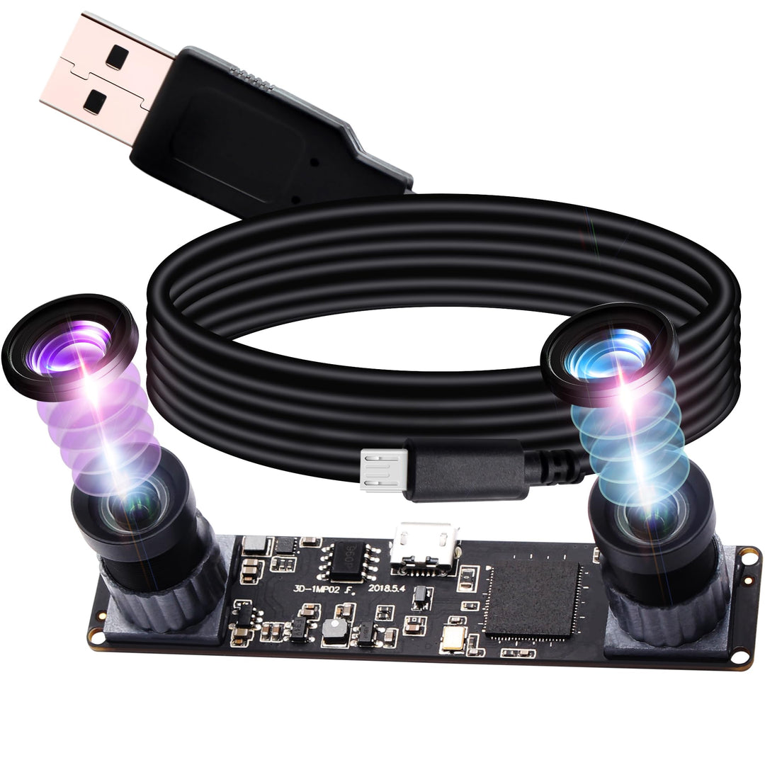 G Doppelobjektiv USB Kameramodul 960p 60fps 3D Stereo Synchronisiertes Webcam Board Modul,1,3MP Dual