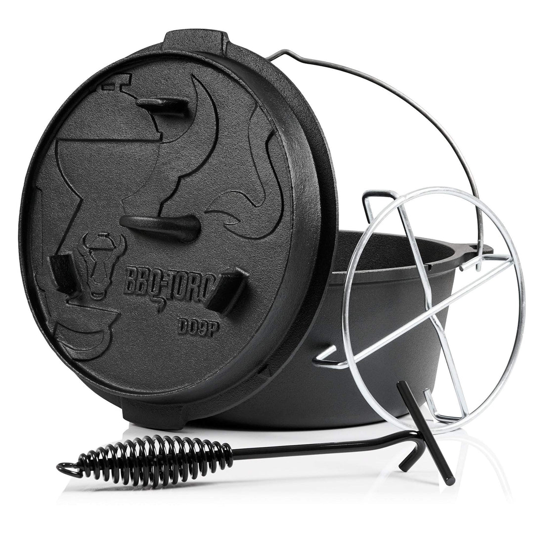 BBQ-Toro Dutch Oven Premium Serie I bereits eingebrannt - preseasoned I Verschiedene Grössen I Gusse