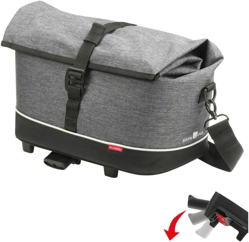 KlickFix Unisex -Erwachsene Rackpack, Tweed grau, 8 Liter