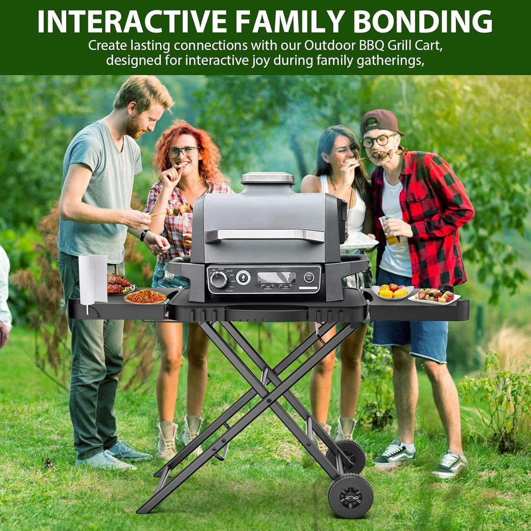 Tragbarer Grillwagen für Ninja Woodfire, Weber, Blackstone, Nexgrill, Traeger und den meisten tragba
