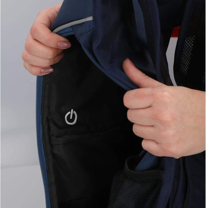 FISCHER Rucksack mit Blinkfunktion, für Fahrrad, E-Scooter, Roller & Freizeit, LED Blinker für mehr