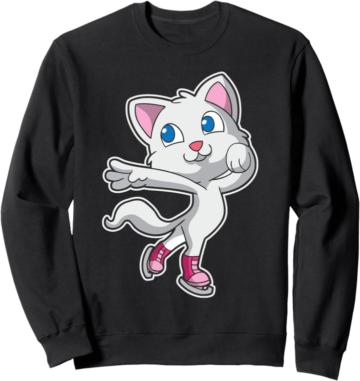 Figure Skating Cat Kitten Women Girls Men Gift Sweatshirt