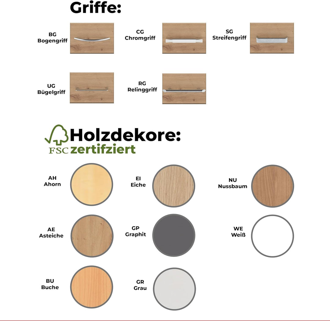 Rollcontainer CADI 43×58×59 cm – abschliessbarer Bürocontainer in Asteiche mit Orga- & 3 Universal-S