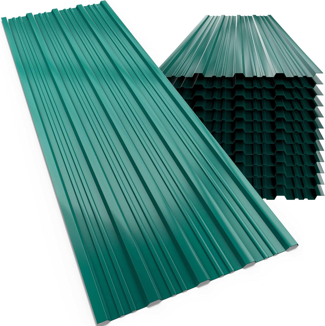 GARDEBRUK® 28x Trapezblech 110x46cm = 14m² Verzinkt Rostresistent Wetterfest Profilblech Dachblech W