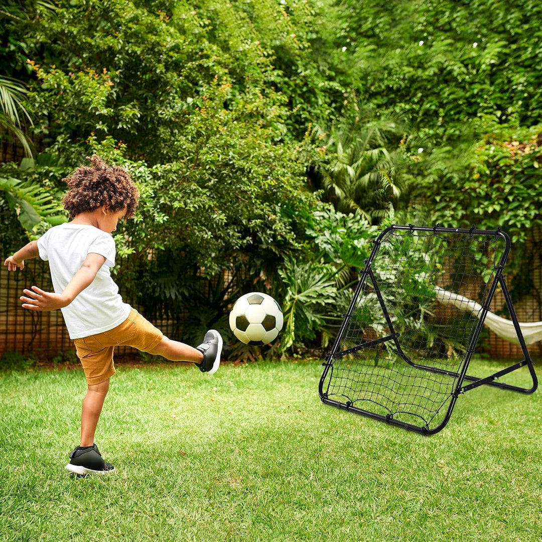 Trintion Fussball Rebound Netz Kinder und Jugendliche Tragbares Prellwand Verstellbar Fussballtor Ki