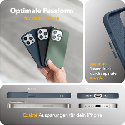 Woodcessories - BioCase, Magnetische Handyhülle für iPhone 15 kompatibel mit MagSafe, Hülle mit Magn