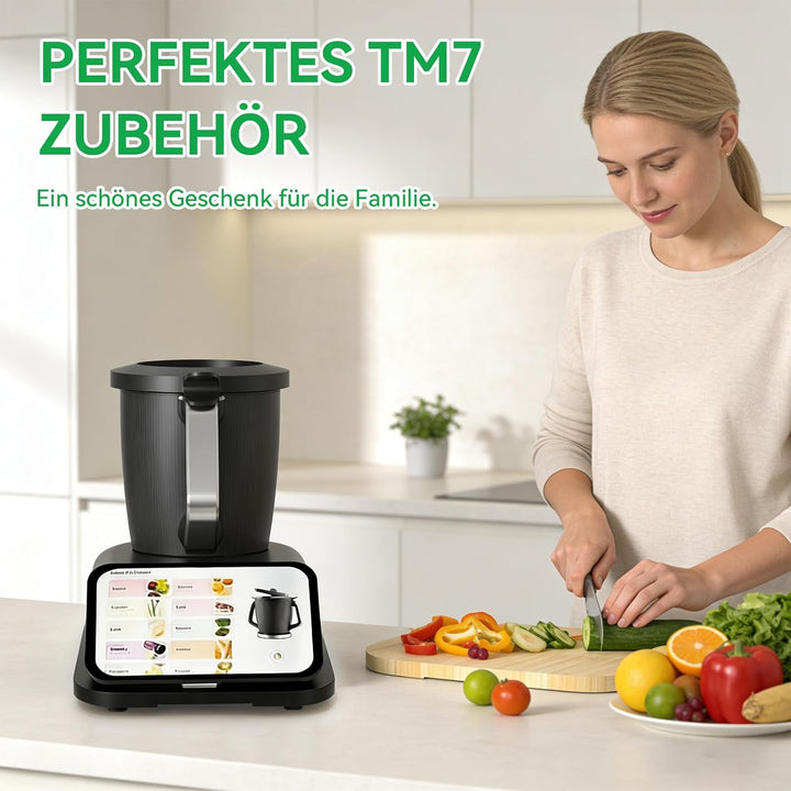 Gleitbrett für Thermomix TM7, Brett für Thermomix mit Rollen & Gummifüssen, Thermomix TM7 Rollbrett