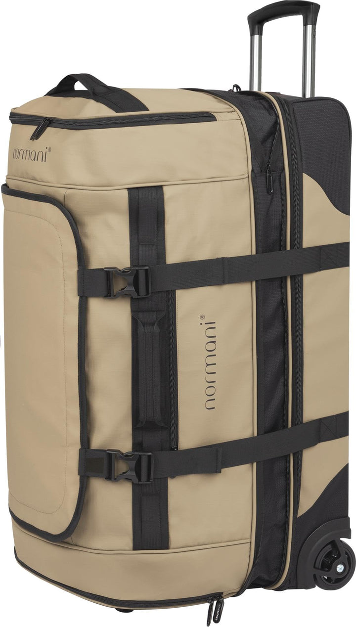 normani XXL Reisetasche 100-120 Liter 2-Rad Trolley gross Weichgepäck Travel Bag mit Rollen und 8 Fä