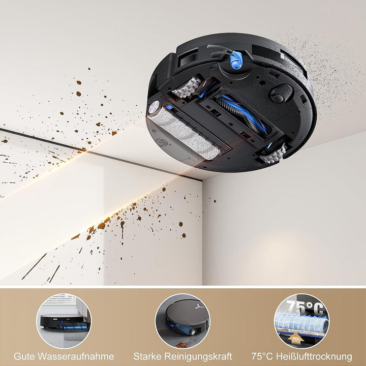 20 Stück Zubehör für ECOVACS X11 OMNICYCLONE Saugroboter, 2 Hauptbürste 2 Wischrolle 4 HEPA-Filter 4